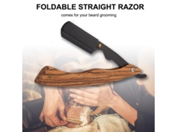 2026 navaja Recta de Acero Inoxidable Con Mango de Madera para Afeitar Barba Herramienta de Barbado Plegable