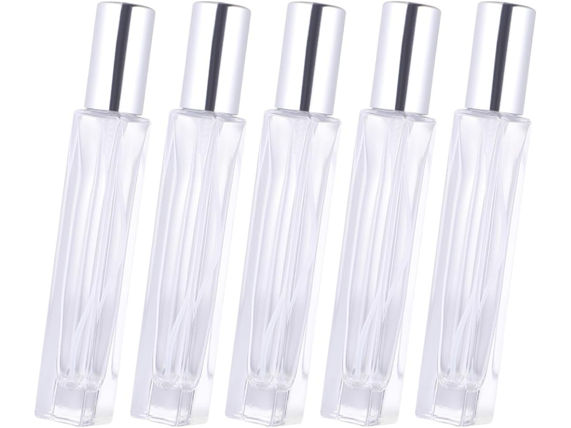 De 5 Mini Dispensadores Portáteis De Perfume Em Vidro Recarregáveis E Vazios Para Maquiagem