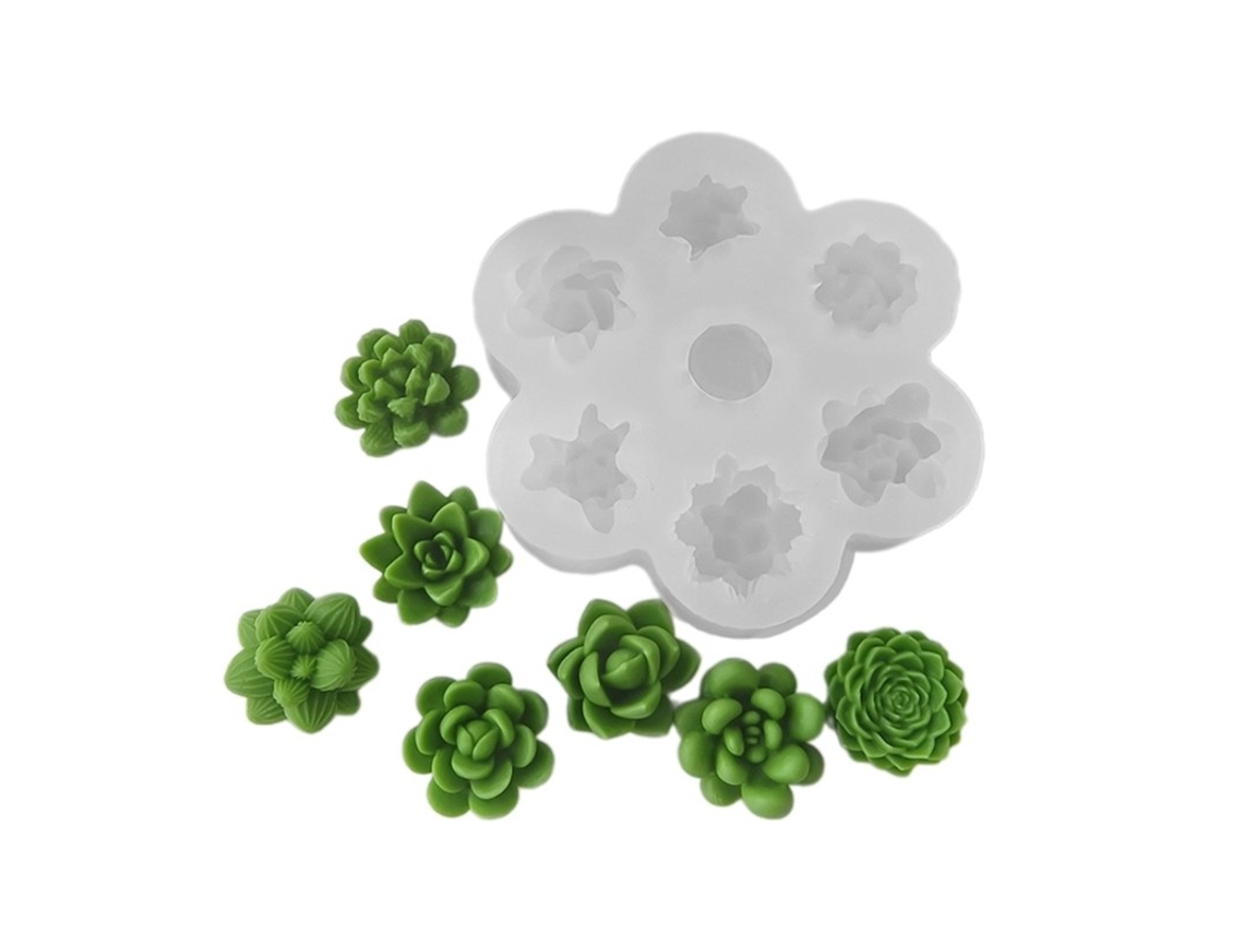 Molde Delicado De Silicone Para Enfeites De Gesso Para Suculentas E Aromaterapia Oem