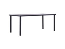 Vidaxl Mesa De Jantar 200x100x75 Cm Mdf Preto E Cinzento Cimento