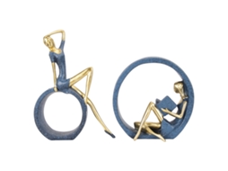Estátua de Menina de Resina: Figura de Leitura, Yoga, Decoración para Estantería, Dormitorio, Regalo