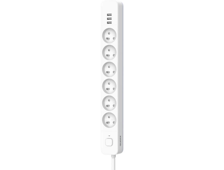 Multiprise Quarx 6 Tomadas Com 3 Portas Usb, Cabo 1,5m