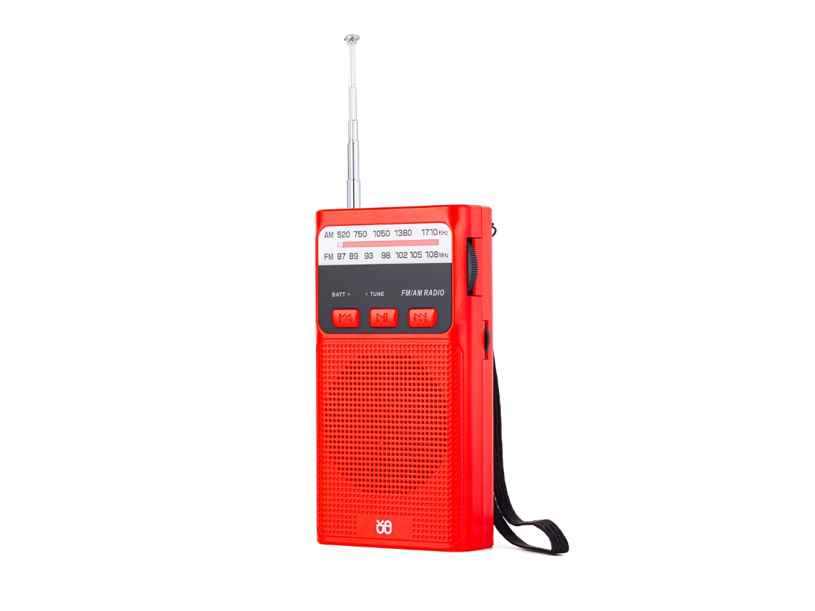 Rádio Portátil, Rádio De Bolso Analógico Fm/am Recarregável Com Lanterna.