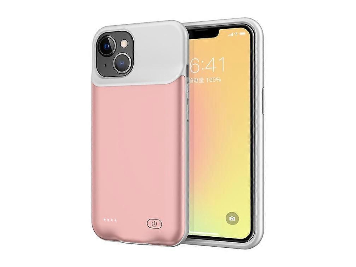 Loja Iberiancapa De Carregador Com Bateria Recarregável 6000mah A88s, Material Abs+tpu, Compatível Com Iphone 13 Mini 5,4 Polegadas, Cor Ouro Rosa