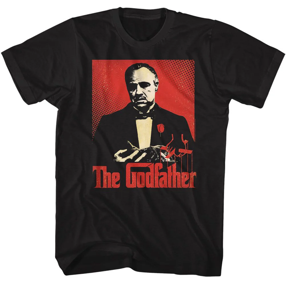 Unisex Adult T-shirt Rockinstone Godfather Movie Graphic Black Sizes