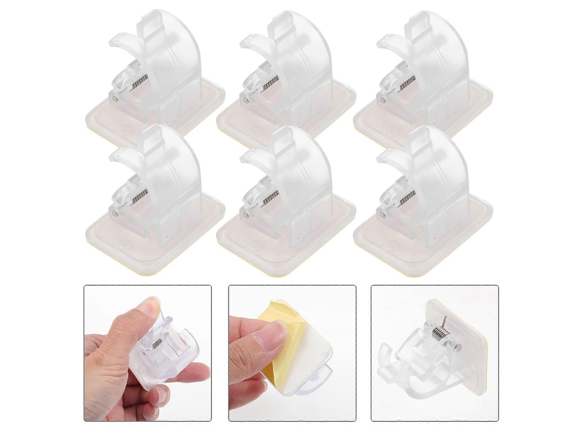6 Ganchos Para Cortinas Sem Furo