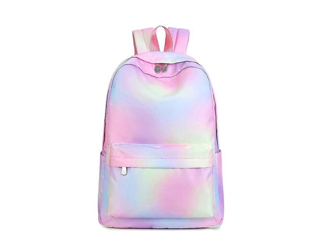 1 X Mochila Escolar Casual Impermeável De Poliéster Com Contraste De Cores Para Estudantes Olysi Shop