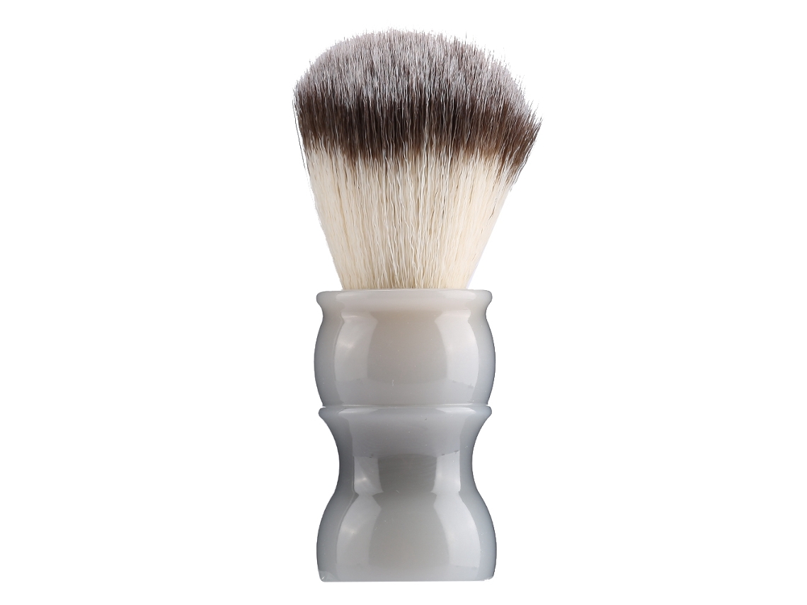 2026 pincel de Afeitado Manual Profissional para Barba com Cabelo Denso de Nylon para Homem Bigode Cinza Branco