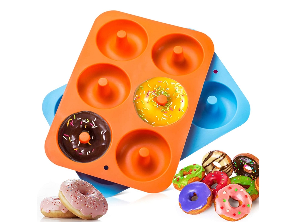 Juego De 2 Moldes De Silicona Para Donas