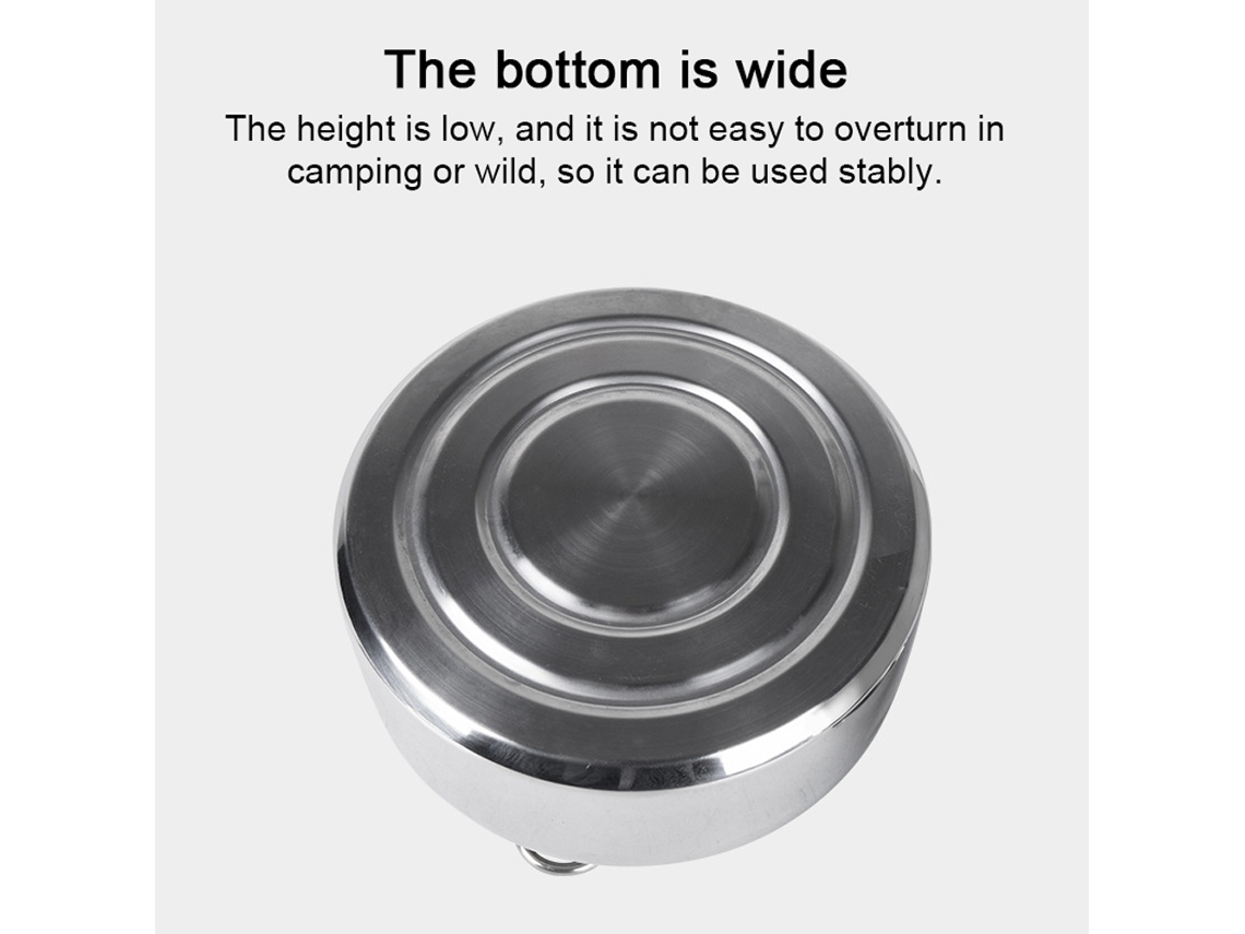 Chaleira de Aço Inox Portátil Camping 1l