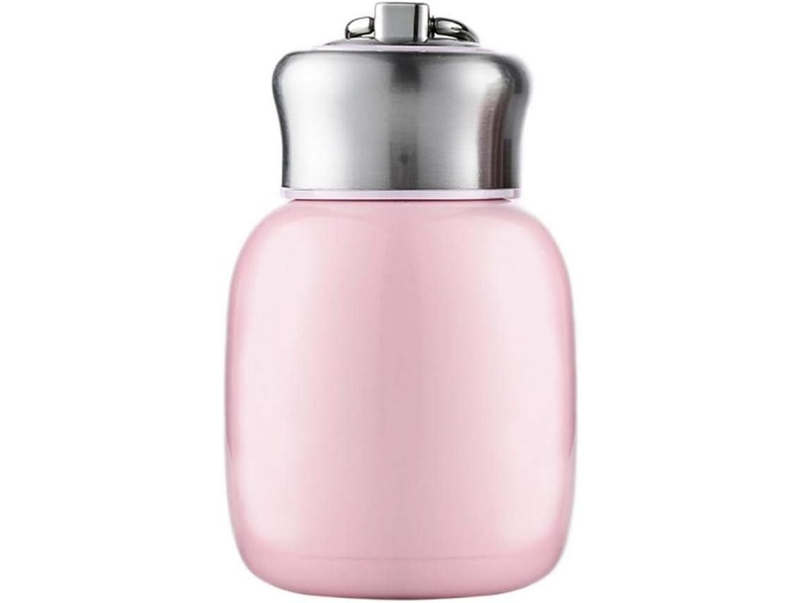 2026 vaso de Acero Inoxidable para Vino Linjou Con Tapa Y Pajita Doble Pared Color Rosa