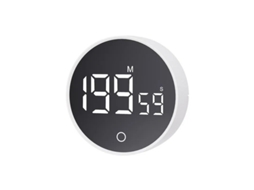 Relógio Digital De Grande Display Led Com Cronógrafo Regressivo, Suporte Regulável, Branco