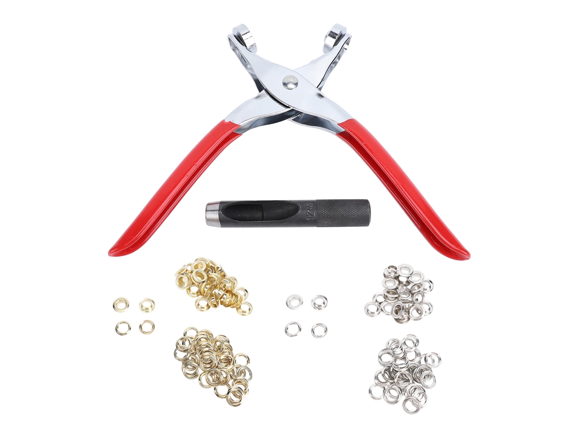 Kit De Ferramentas Para Olho De Botão 12mm Alicates De Olhos De Botão 320 Olhos De Botão 320 Arruelas Furadeira Para Reparação De Roupas