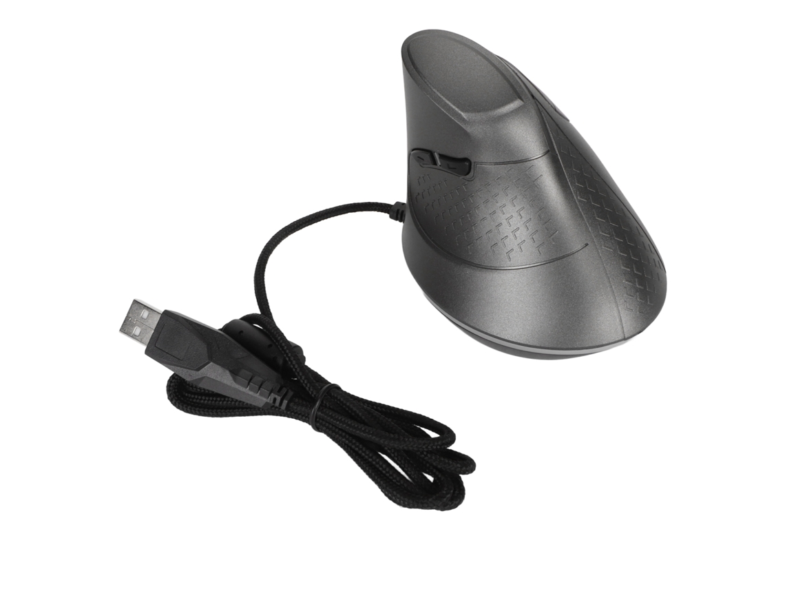 Mouse Vertical Com Fio Ergonômico Rgb Programável