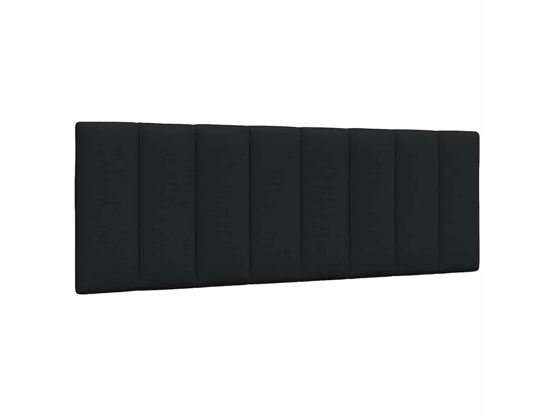Vidaxl Almofadão De Cabeceira Hanko 140 Cm Tecido Preto