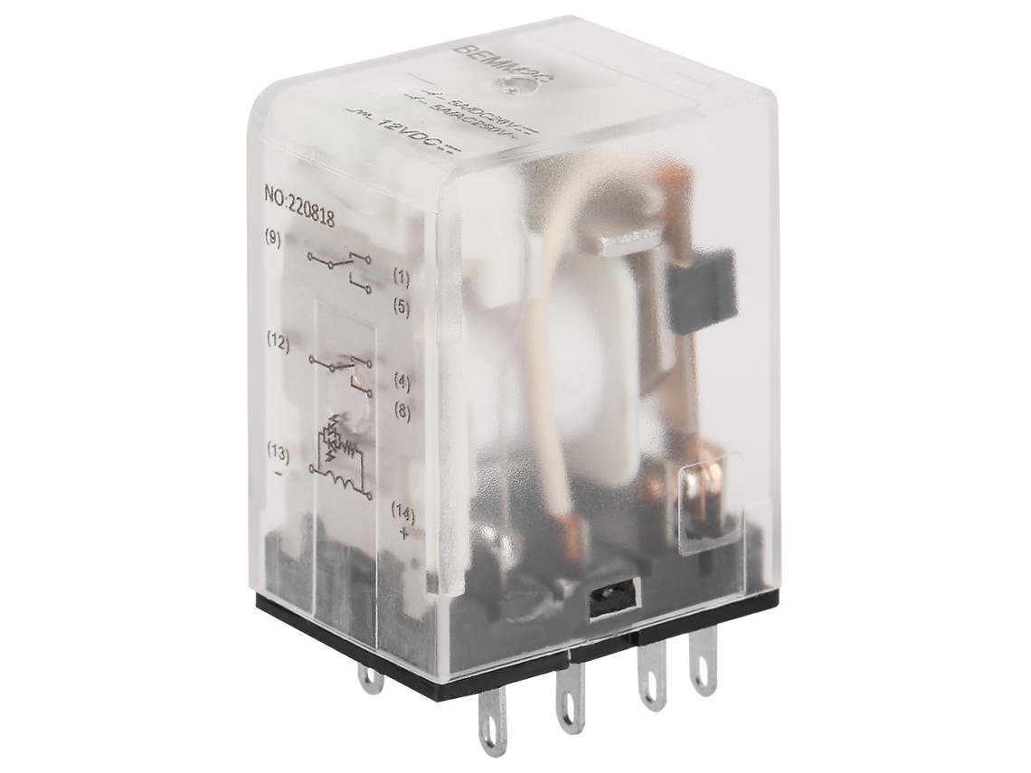 Relé Intermedio Electromagnético 8 Pin Mini 5a 12vdc Bemm2c