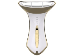 Ferramenta Para Pescoço E Rosto Com Led De 5 Cores Para Cuidados Com A Pele Branco E Dourado Yizhood