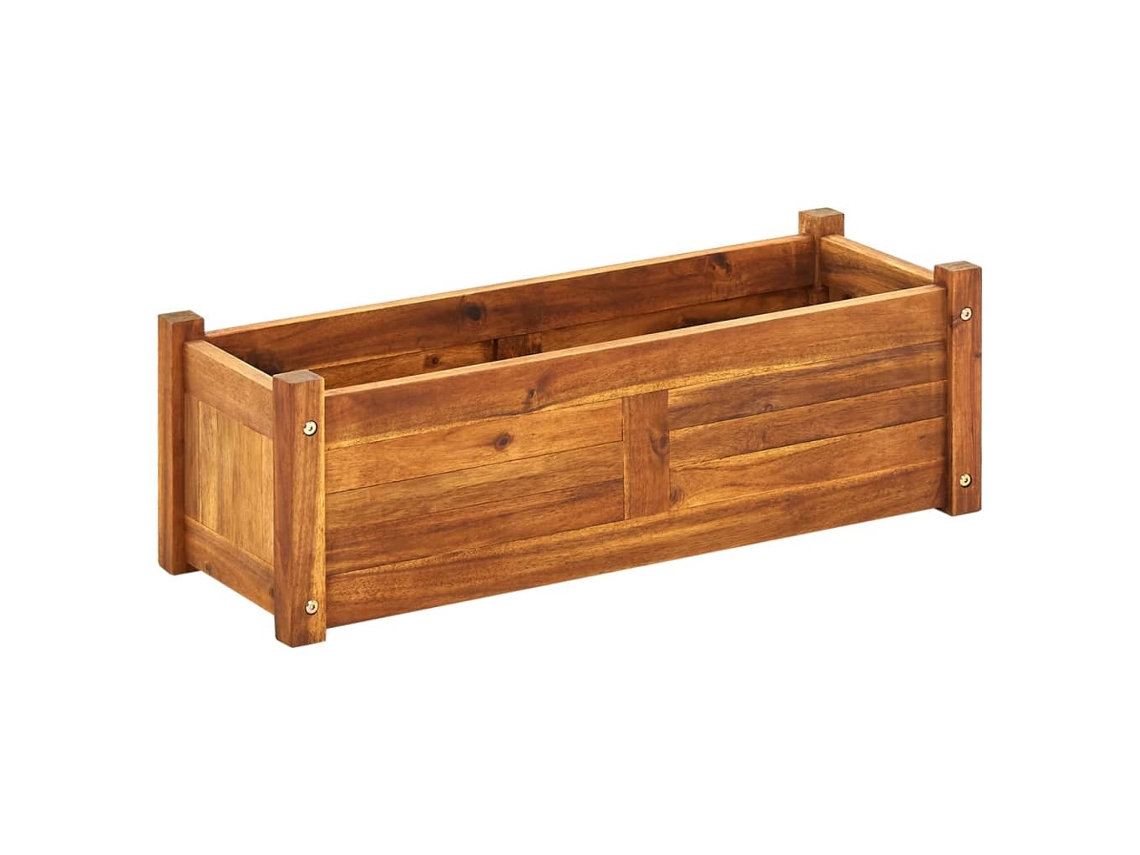 Vaso para plantas VIDAXL Marrom Madeira (76x27,6x25 cm)
