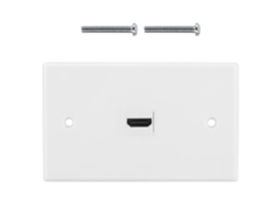 Placa De Parede De Encaixe Hdmi (para Transmissão De Áudio E Vídeo, Com Instalação De Encaixe)
