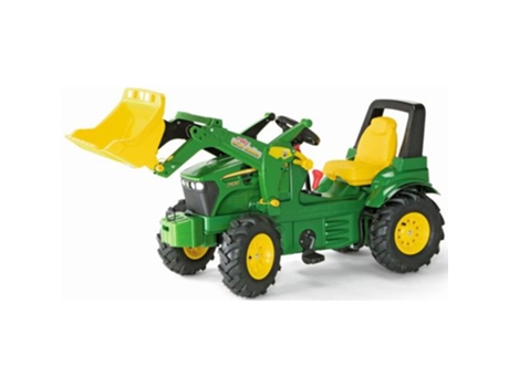 Trator John Deere 7930 ROLLYTOYS Farmtrac com Pá Carregadora e Rodas Pneumáticas