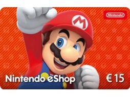 Código digital para fundos da Nintendo eShop: 15 euros