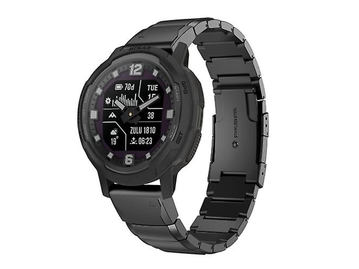 Lurelia Pulseira Preta, Compatível Com Garmin Instinct Crossover Solar 22 Mm