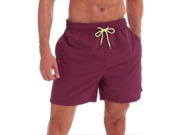 Bermudas De Praia Sem Mangas Com Cordão De Ajuste Arcweg304427us Vermelho Escuro
