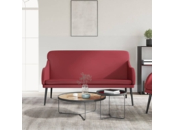 Vidaxl Banco 110x76x80 Cm Couro Artificial Vermelho Tinto
