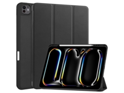 Capa dupla para iPad Pro 13 de 7ª geração (2024) com porta-caneta, Preta