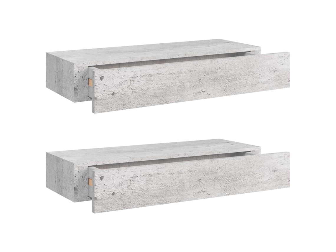 Drawer Shelf, Drawer Shelves Vidaxl Cinzeto Mdf (60 X 23.5 X 10 Cm)
