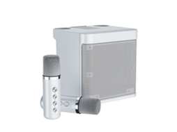 Máquina De Karaokê Sem Fio Bluetooth Prateado