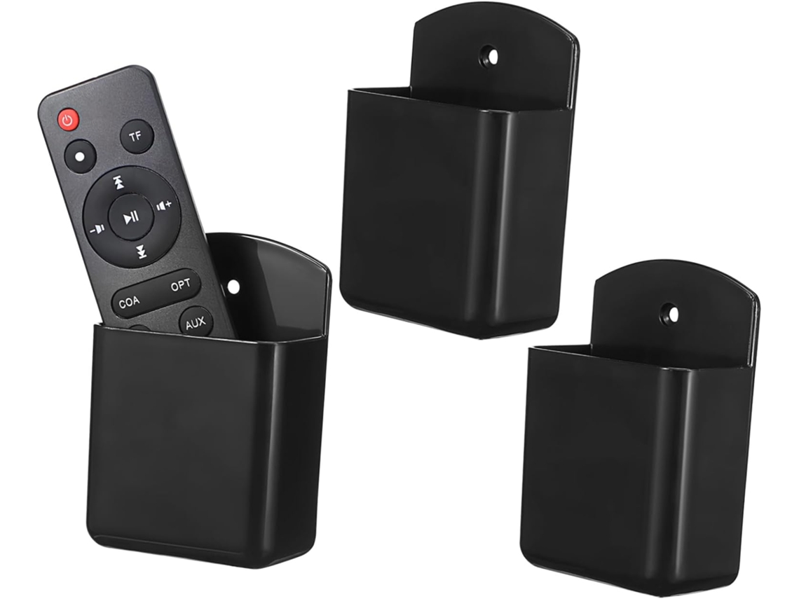 Suporte De Parede Para Controle Remoto Tv 3 Peças,caixa Armazenamento Compacta Quarto E