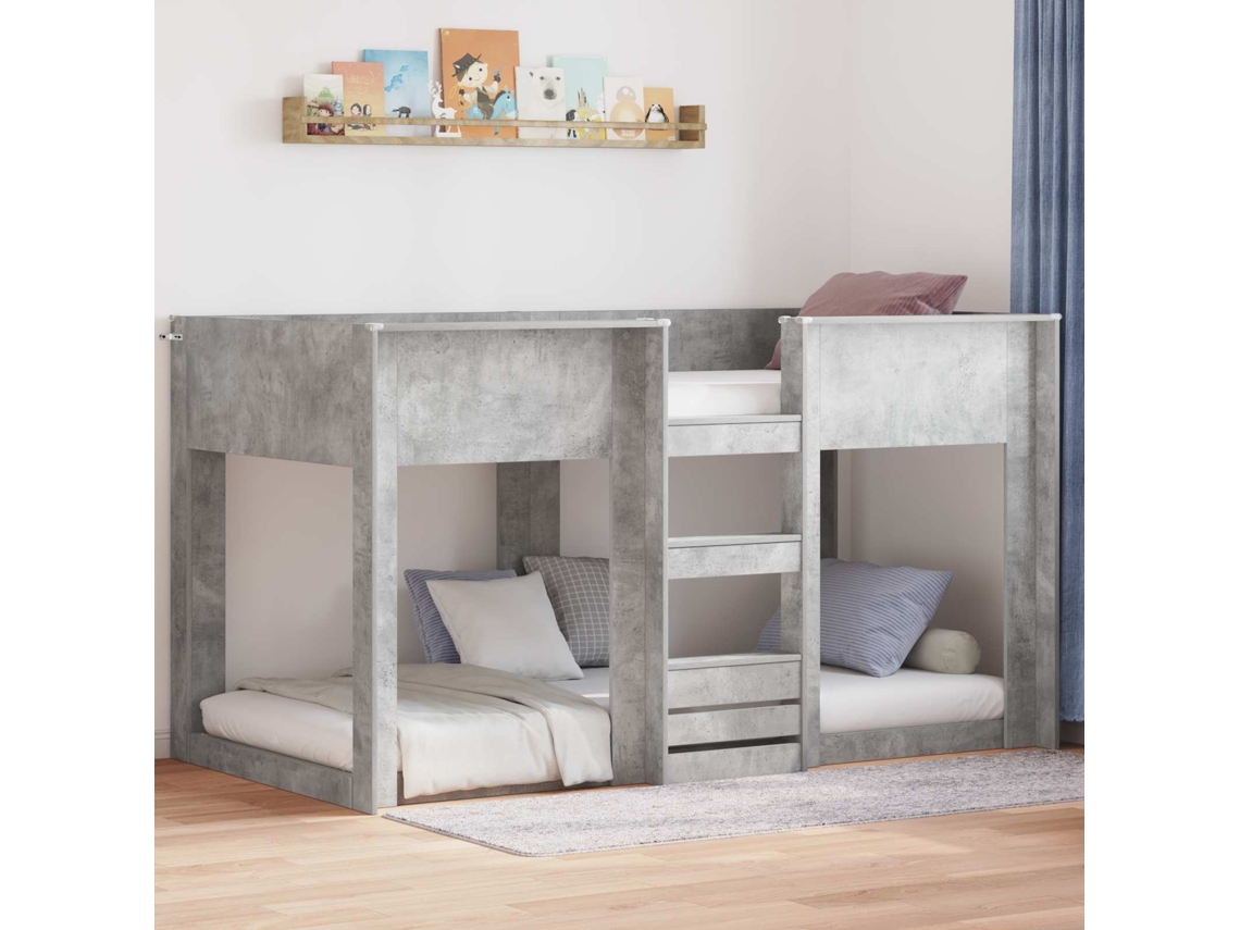 Vidaxl Beliche Para Crianças Cinzento 100 X 200 Cm