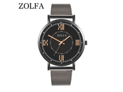 Relógio de Pulso Analógico de Quartzo com Pulseira de Aço Estilo Fashion (preto)