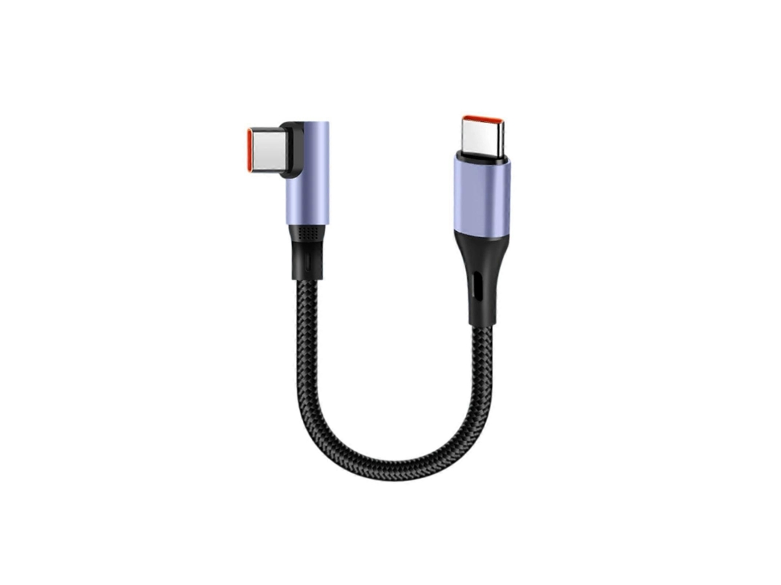 Lurelia Cabo Usb-c, Tablets, 15cm, 6a, 90°, Carregamento Rápido, Preto