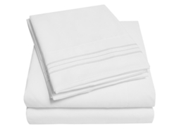Jogo De Lençóis Macios Para Cama Com Bolsos Profundos Alta Qualidade Branco-cremoso King 4 Peças