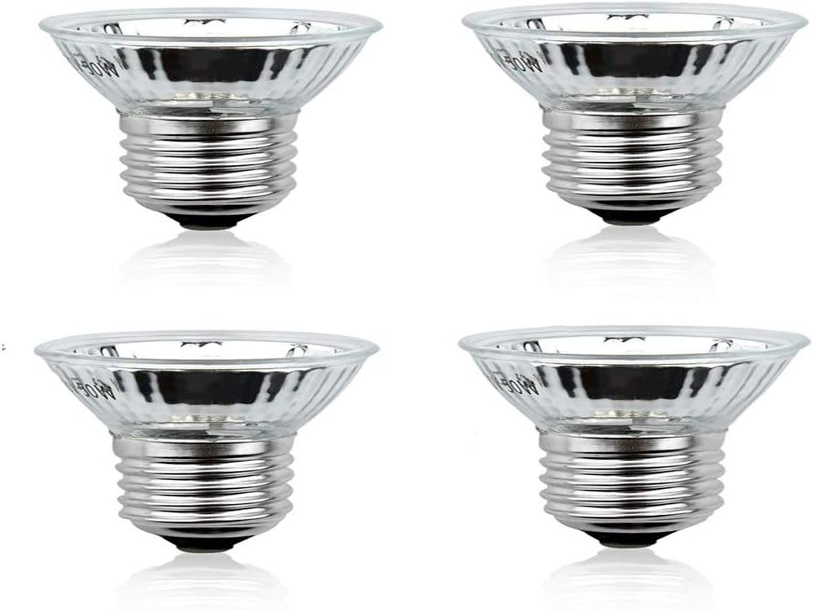 Lurelia Pack De 4 Lâmpadas Uva Uvb Para Répteis 50w Aquecimento Para Tartarugas, Regulável, Para Casa