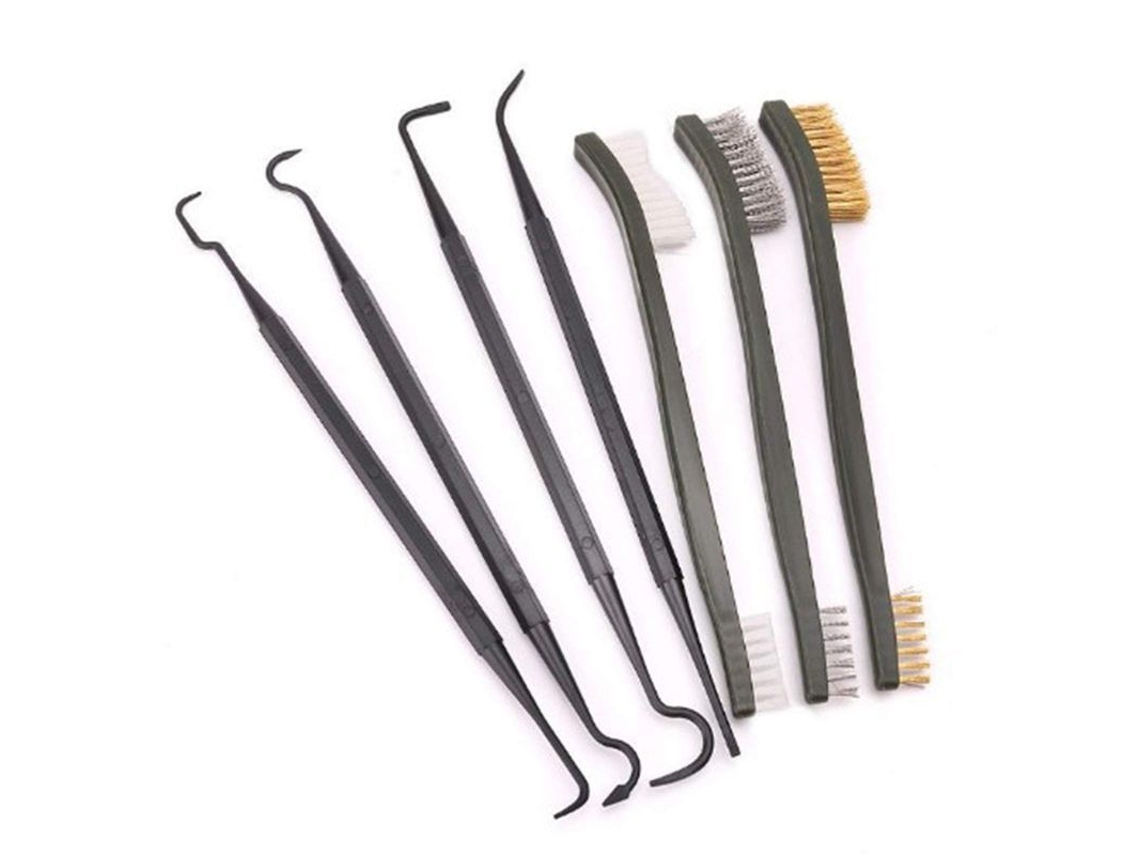 Conjunto de 7 Escovas de Nylon e Latão S/MARCA para limpeza de casa e automóveis