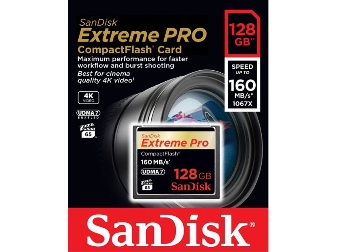 Cartão de Memória CF SANDISK Extreme Pro 128GB
