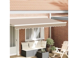 Vidaxl Substituição De Valance De Toldo Bege 4 M Poliéster