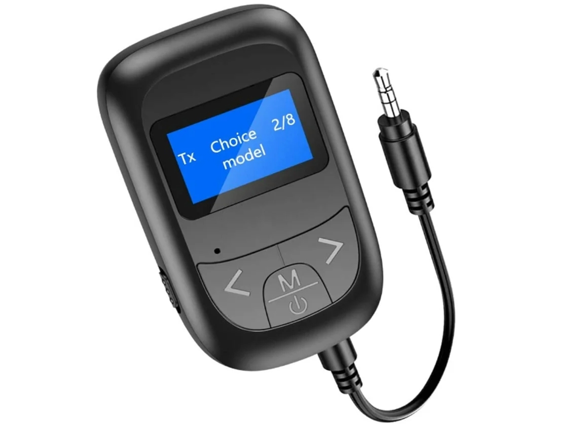 Adaptador Bluetooth Receptor Transmissor Bluetooth 5.0 3 5 Mm Aux Adaptador de Áudio com Tela de Baixa Latência para Tv YIZHOOD