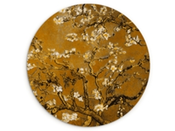 O Quadro Amendoeira Em Flor - Arte - Van Gogh - Ouro 60x60 Cm