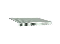 Toldo Retrátil Verde e Branco 300 X 250 X 165 Cm Tecido e Metal MAISON EXCLUSIVE