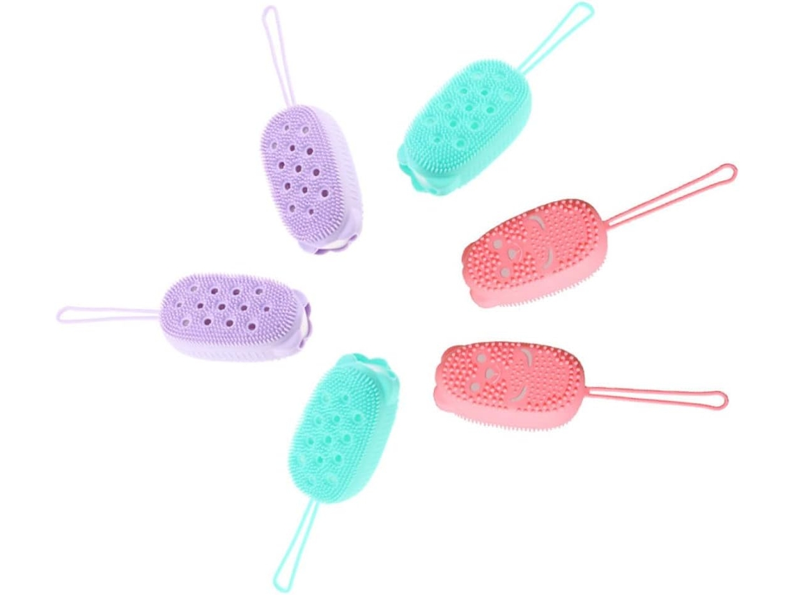 Conjunto De 6 Escovas Banho Multifuncionais Para Limpeza E Massagem Em Diversas Áreas Do Corpo Das Mãos