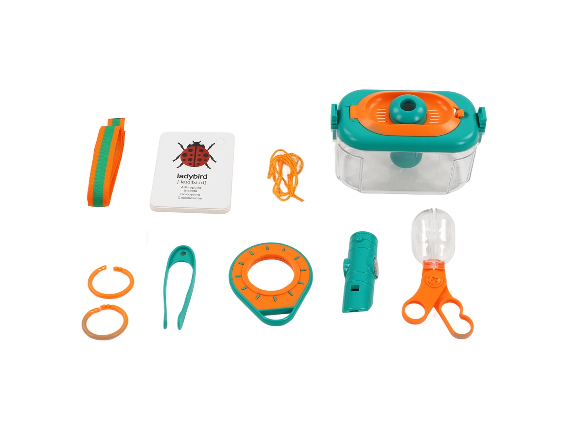 Mali kit de Captura de Insetos para Crianças com Lupa Lanterna e Caixa de Observação para Aventura Ao Ar Livre