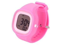 Relógio Eletrônico Digital Moda Simples À Prova D'água Luminoso Pulseira Plástica Rosa