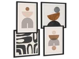 Quadros Decorativos Para Parede Vistas De Cidades Litorâneas Moldura Preta Fotos Para O Escritório Espelharte (conjunto De 4 Imagens)