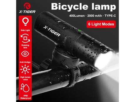 Conjunto De Luzes Recarregáveis Para Bicicleta X Tiger Com Usb C. Pickify Punnyb Slo