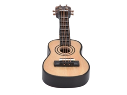 Primerox miniatura de Guitarra de Madeira para Casa de Bonecas em Escala 1:12 Acessório Decorativo