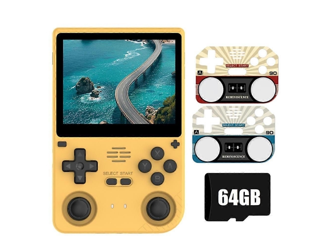 Console De Jogos Portátil Retrô V20 Com Tela Ips Hd 3,5 Polegadas E 64 Gb Armazenamento.